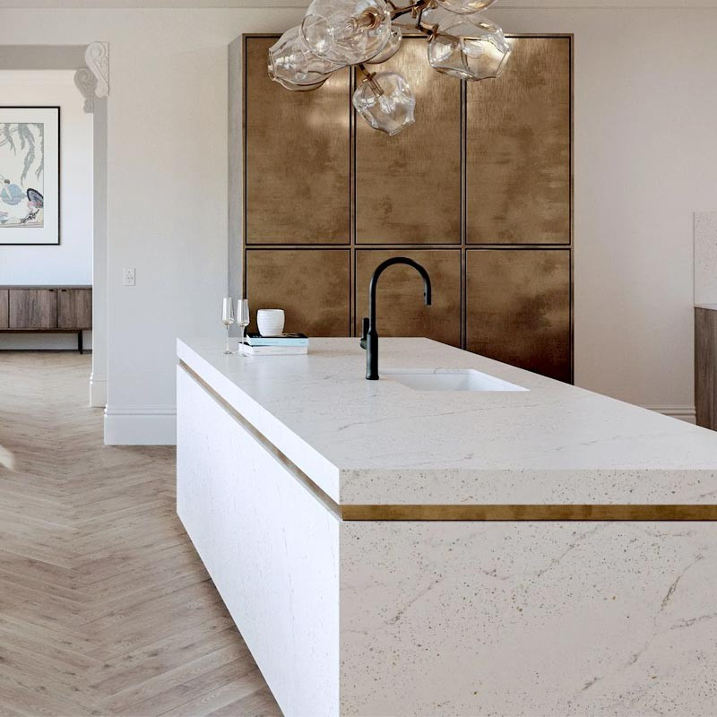 Plan de travail en Quartz Silestone® Eclectic Pearl